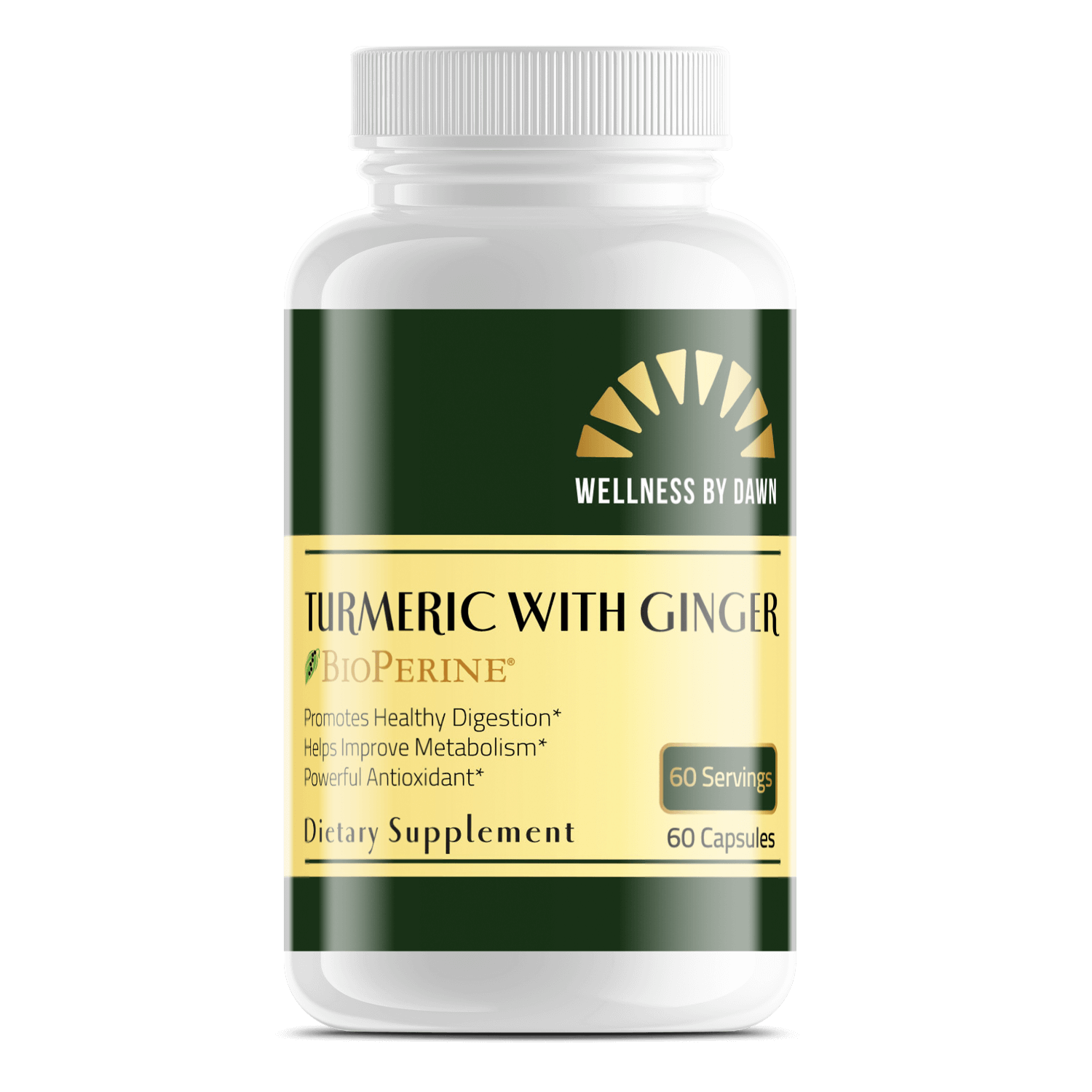 Turmeric, Curcumin & Ginger Capsules; 60 Ct.