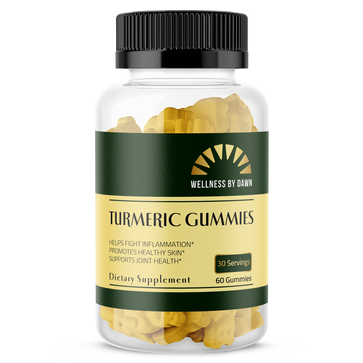 Turmeric Ginger Gummies (50mg) with Black Pepper Extract, 60 ct.